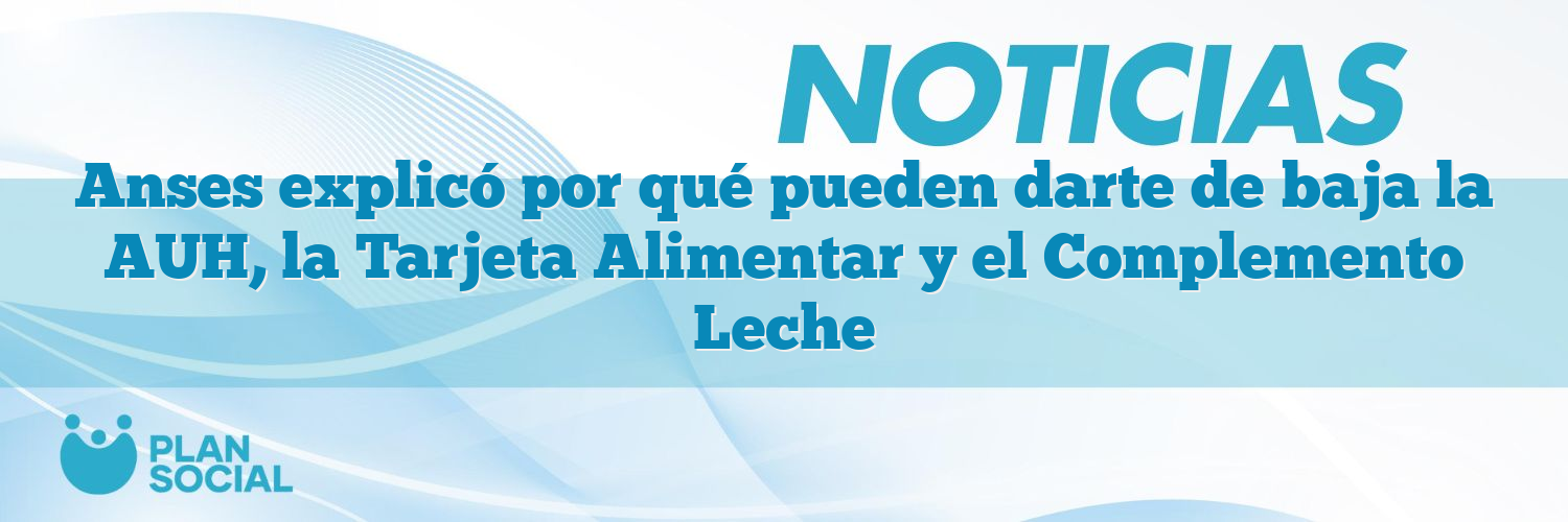 Anses explicó por qué pueden darte de baja la AUH, la Tarjeta Alimentar y el Complemento Leche