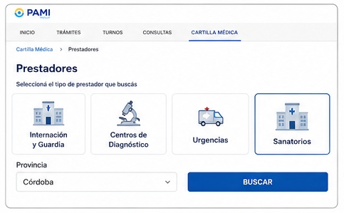 Cómo buscar clínicas y sanatorios que atienden por PAMI