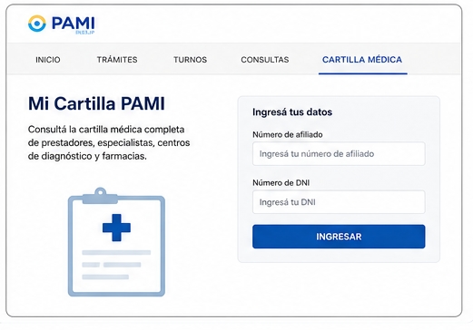 Cómo consultar la Cartilla Médica PAMI