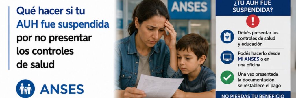Qué hacer si ANSES suspendió tu AUH por falta de controles de salud